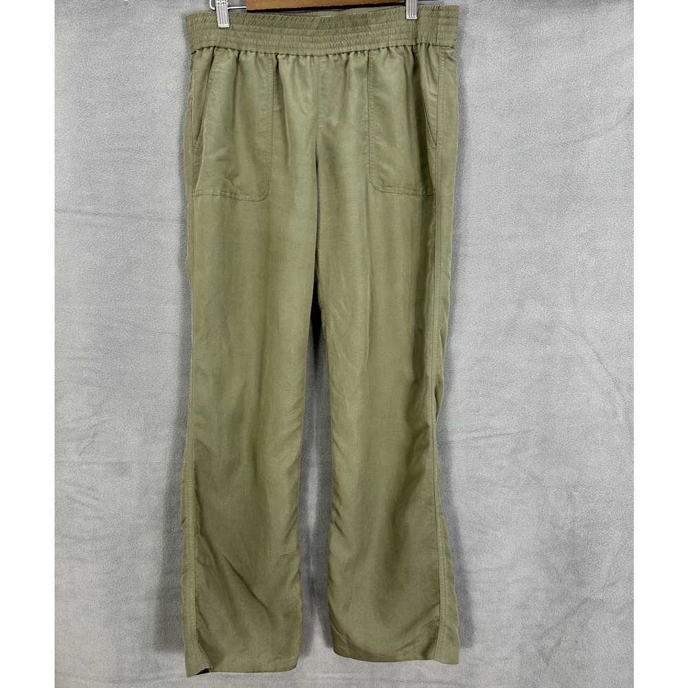 Chicos Pants Women 0.5 XS Green Pull On Wide Leg Casual Comfort Utility Gorpcore